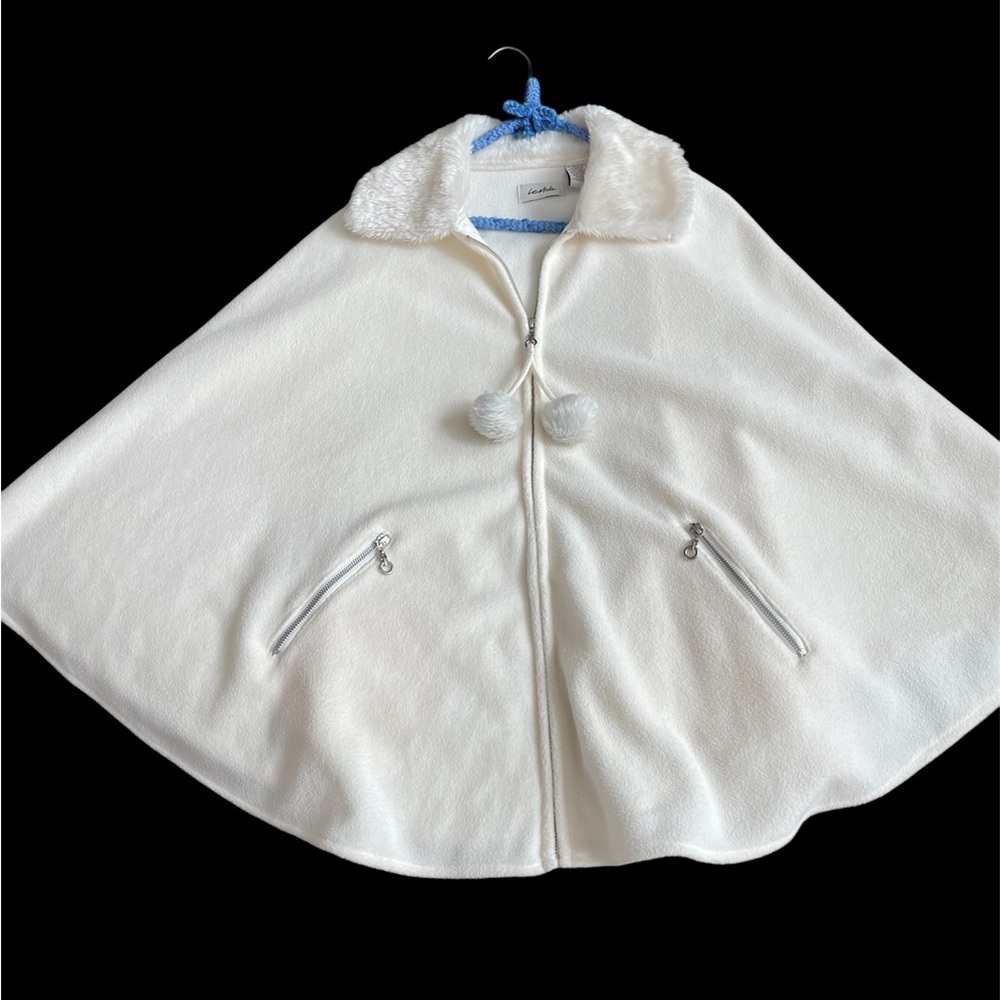 LeModa White Faux Fur Jacket